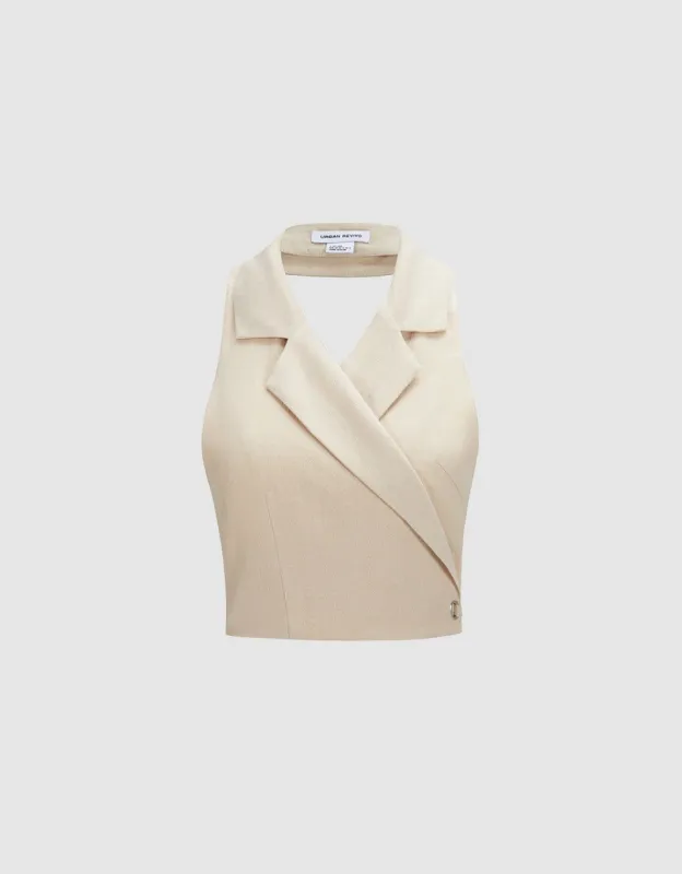 Cropped Wrapped Vest sold by Urban Revivo