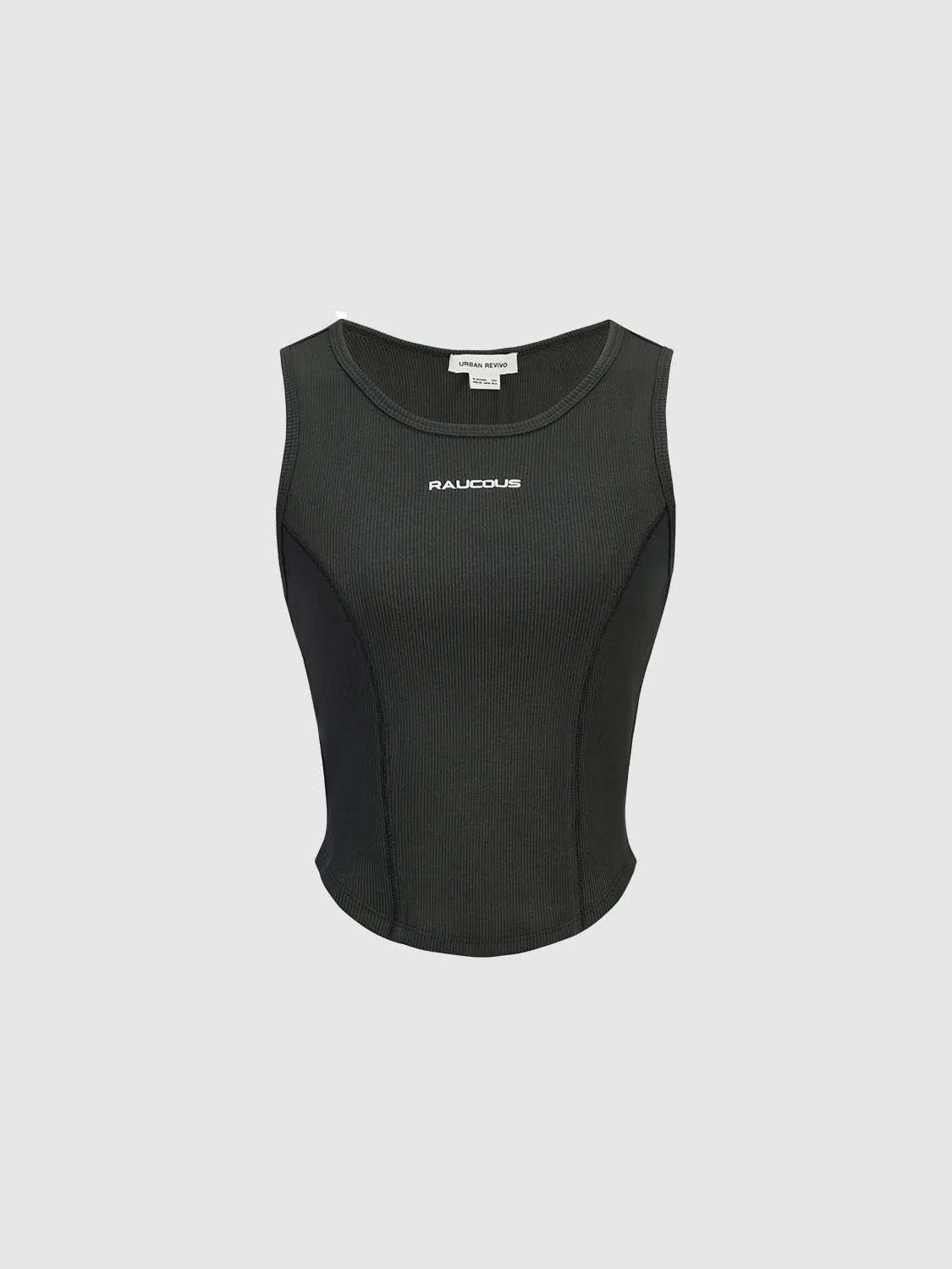 Crew Neck Skinny Tank Top sold by Urban Revivo product image thumbnail 2