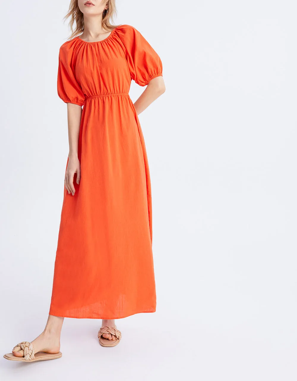 Cut Out Back Puff Sleeve Maxi Dress sold by Urban Revivo product image thumbnail 2