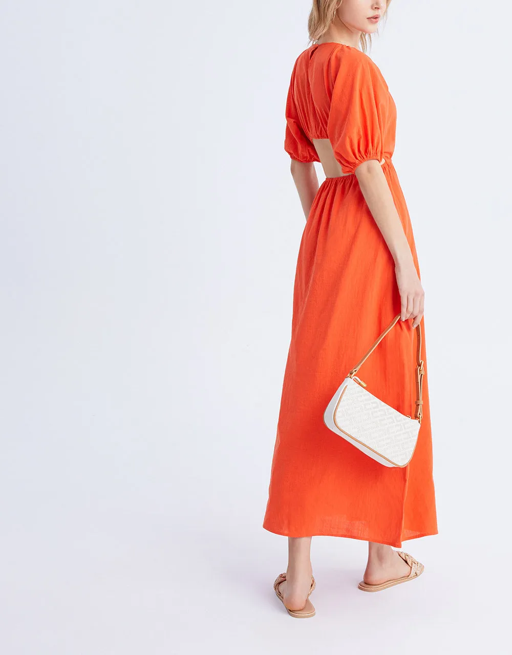 Cut Out Back Puff Sleeve Maxi Dress sold by Urban Revivo product image thumbnail 4