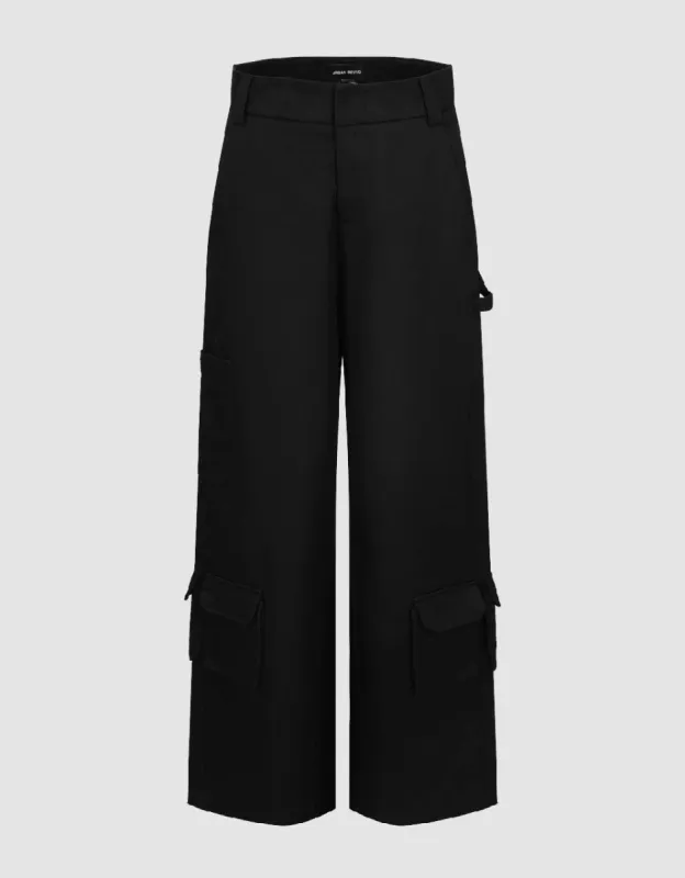 Multi-Pocket Carrot Fit Pants sold by Urban Revivo