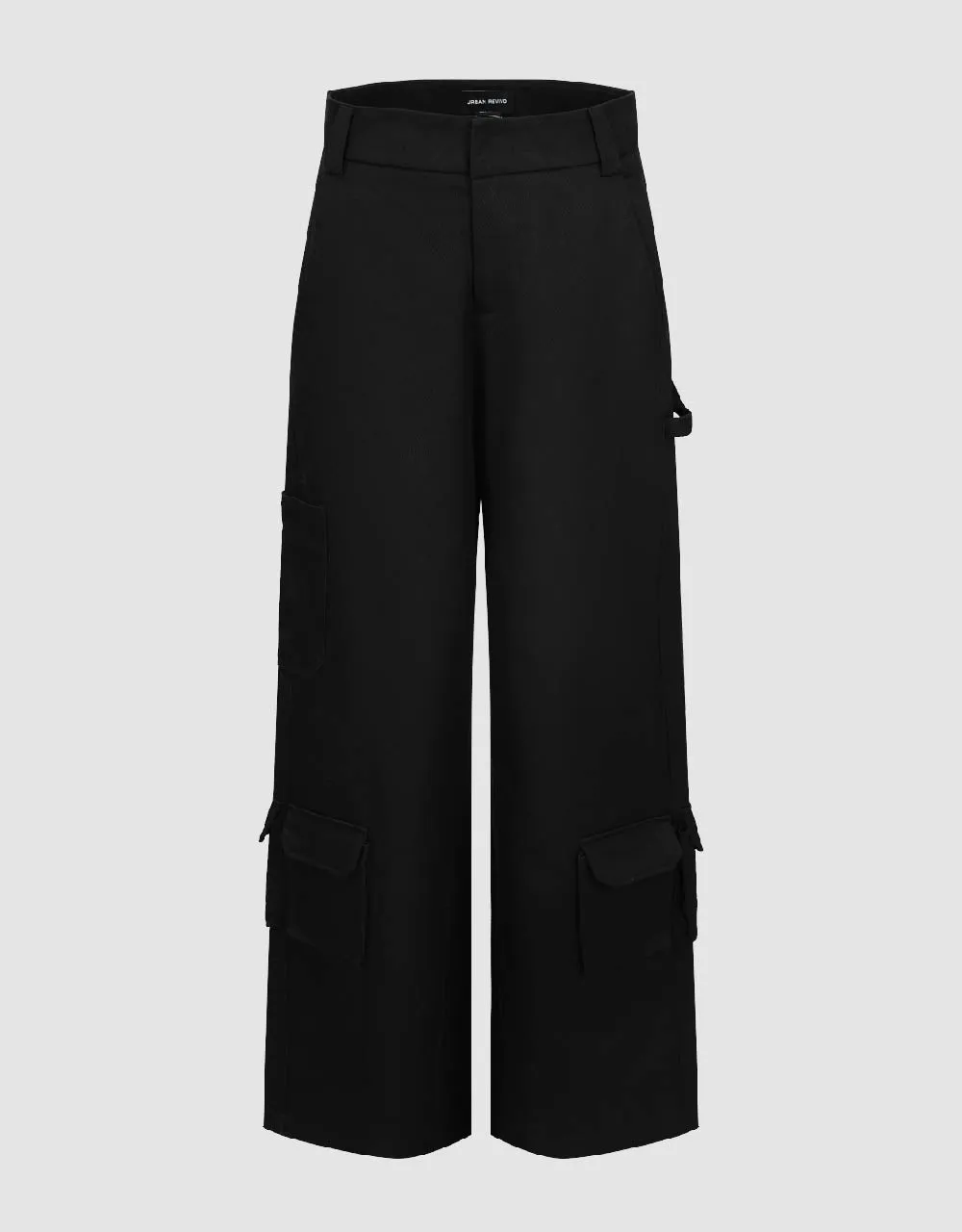 Multi-Pocket Carrot Fit Pants sold by Urban Revivo