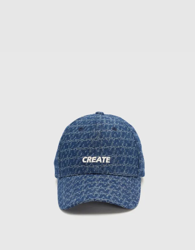 Letter Printed Denim Baseball Cap made by Urban Revivo