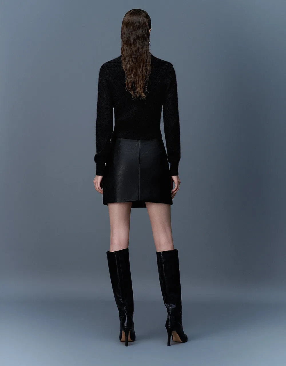 V-Neck Skinny Knitted Cardigan sold by Urban Revivo product image thumbnail 4