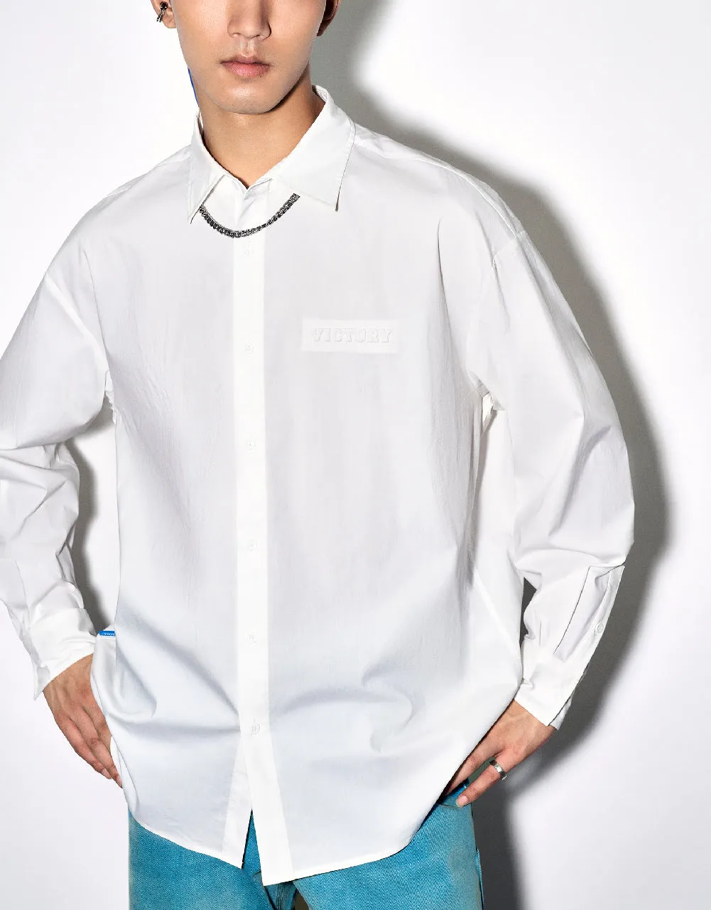 Button Up Oversized Shirt sold by Urban Revivo product image thumbnail 3