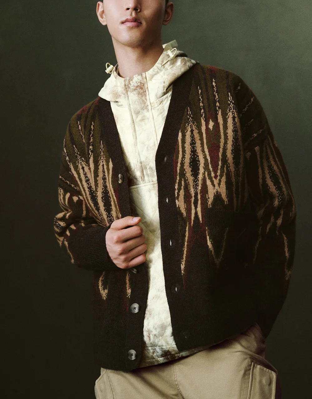 Drop Shoulder Sleeve Knitted Cardigan sold by Urban Revivo product image thumbnail 3