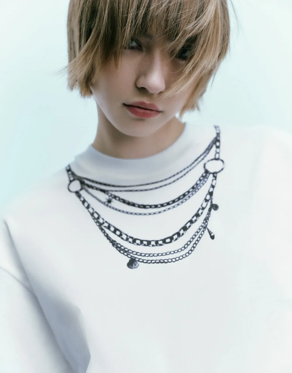 Necklace Printed Loose T-Shirt sold by Urban Revivo product image thumbnail 5