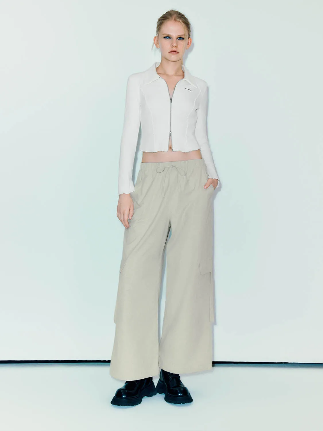 Drawstring Waist Straight Pants sold by Urban Revivo product image thumbnail 5