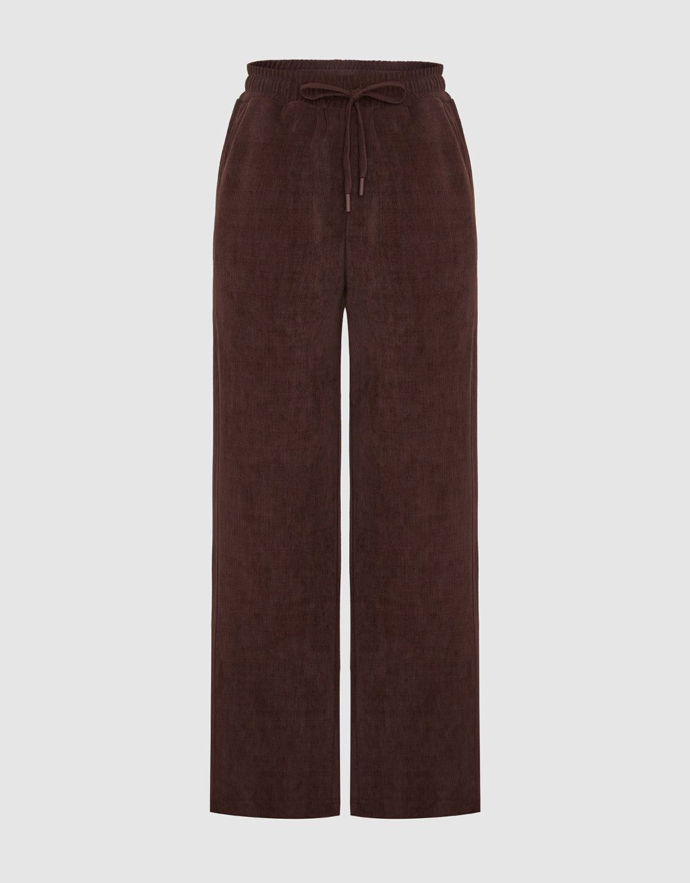 Drawstring Waist Knitted Straight Pants sold by Urban Revivo