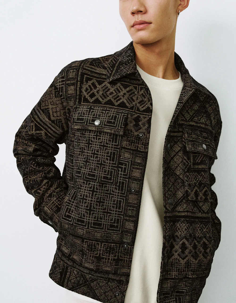 Textured Straight Jacket sold by Urban Revivo product image thumbnail 3