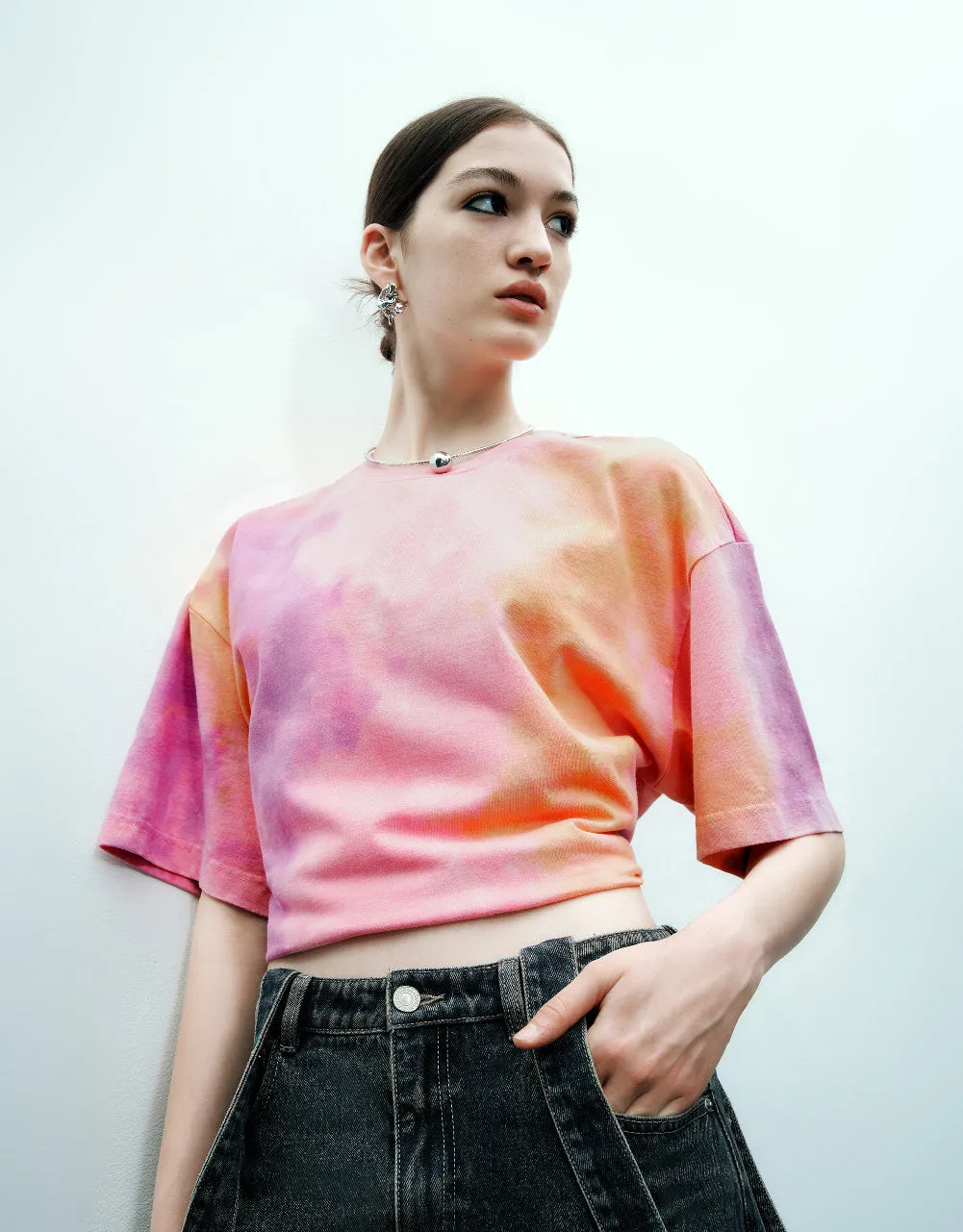 Tie Dye Crew Neck T-Shirt sold by Urban Revivo product image thumbnail 5