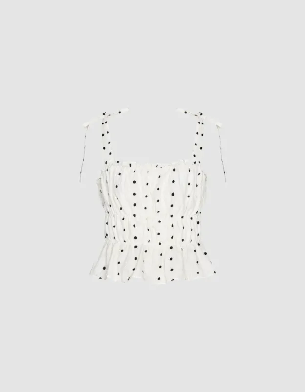 Square-Cut Collar Cami Top sold by Urban Revivo