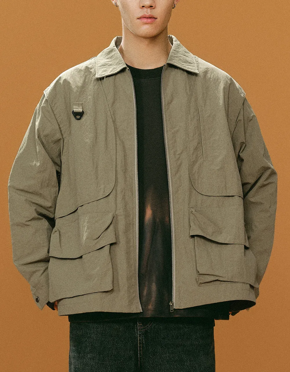 Zipper Front Straight Jacket sold by Urban Revivo product image thumbnail 2