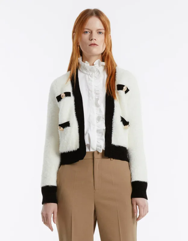 Two Tone Tweed Cardigan sold by Urban Revivo