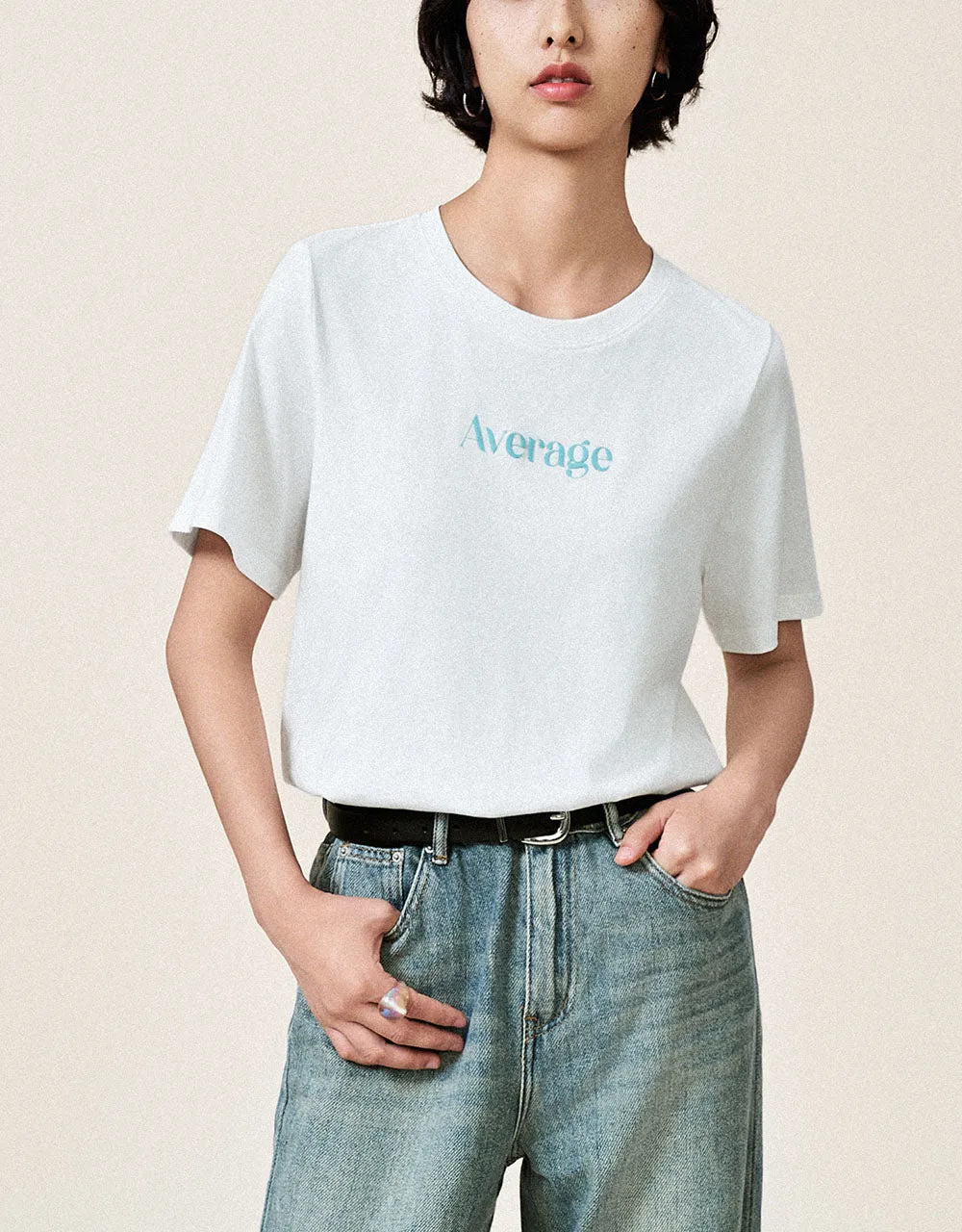 Letter Printed Crew Neck T-Shirt sold by Urban Revivo product image thumbnail 2