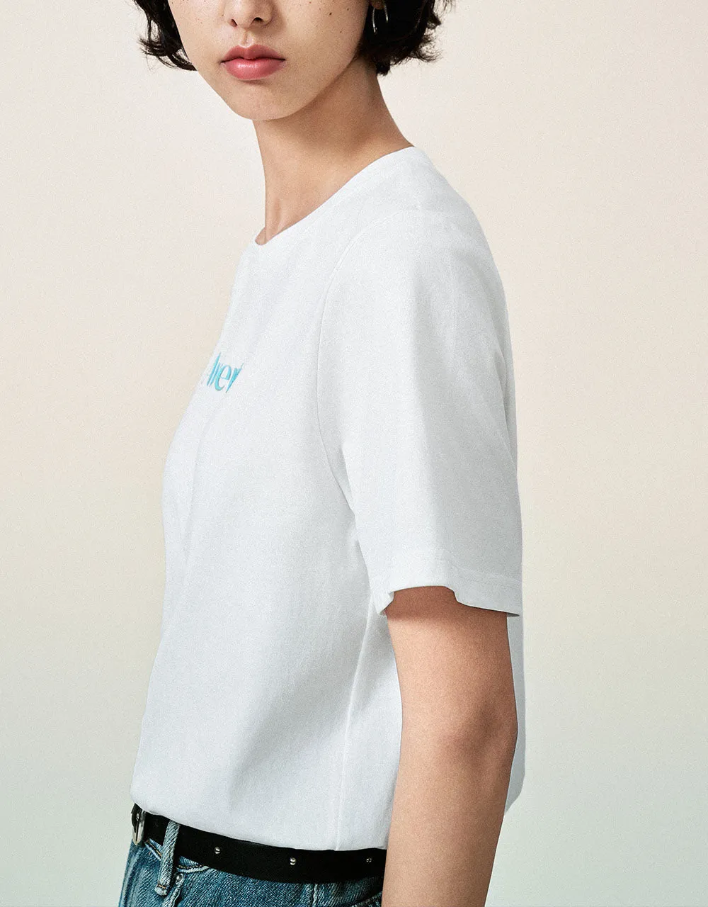 Letter Printed Crew Neck T-Shirt sold by Urban Revivo product image thumbnail 3