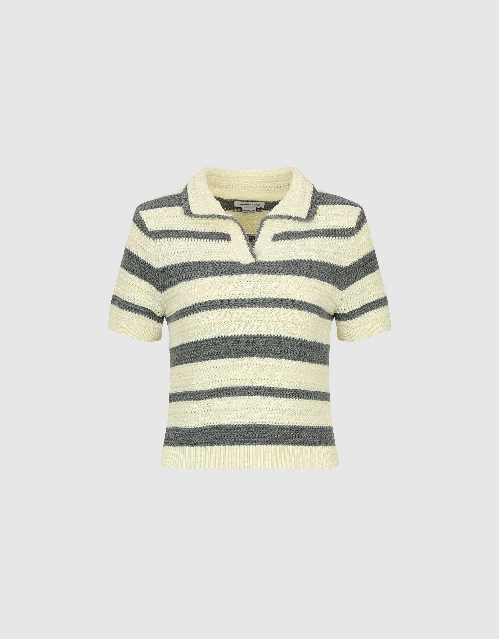 Striped Knitted T-Shirt sold by Urban Revivo product image thumbnail 2
