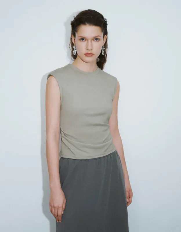 Crew Neck Skinny Tank Top sold by Urban Revivo