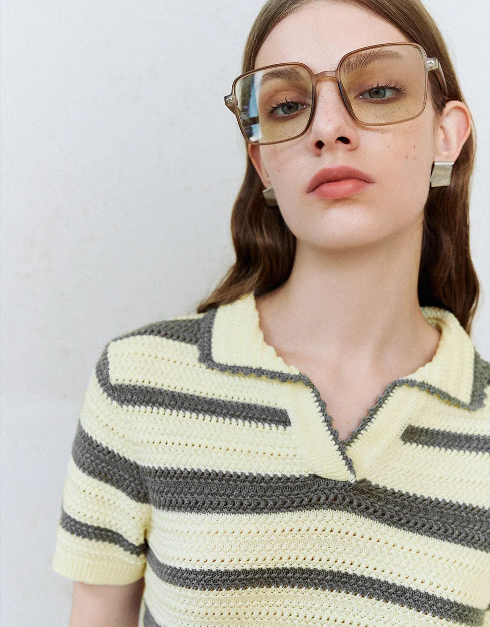 Striped Knitted T-Shirt sold by Urban Revivo product image thumbnail 4