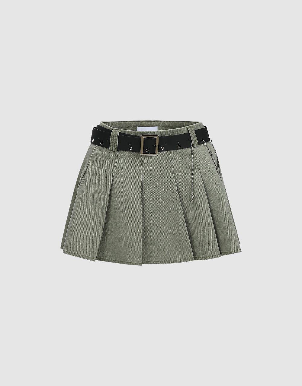 Mini A-Line Skirt With Belt sold by Urban Revivo