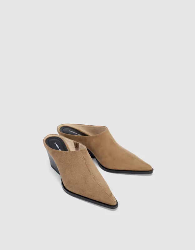 Pointed Toe Heeled Mules sold by Urban Revivo