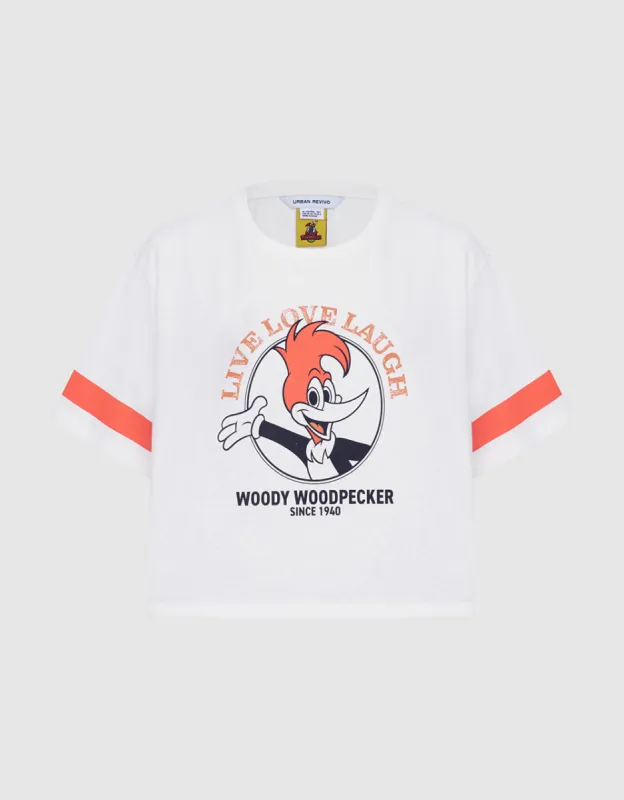 Woody Woodpecker Crop T-Shirt made by Urban Revivo