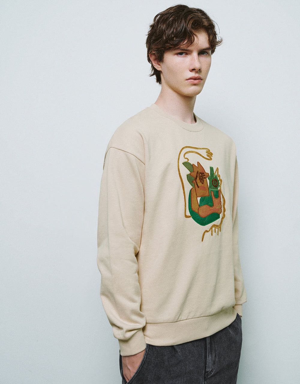 Printed Crew Neck Sweatshirt sold by Urban Revivo product image thumbnail 2