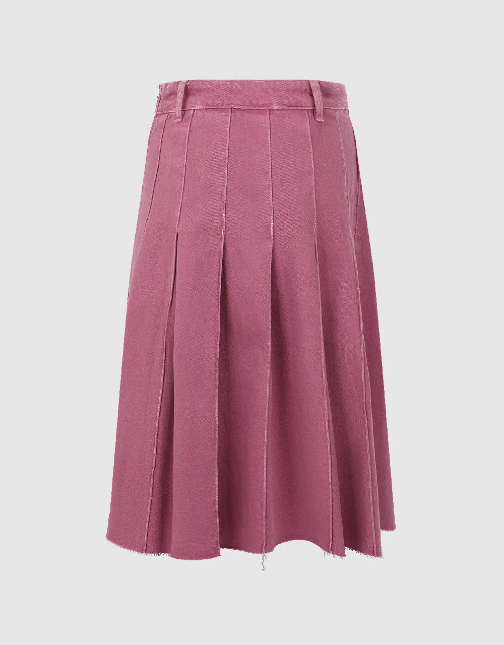 Pleated Midi Denim Skirt sold by Urban Revivo product image thumbnail 3