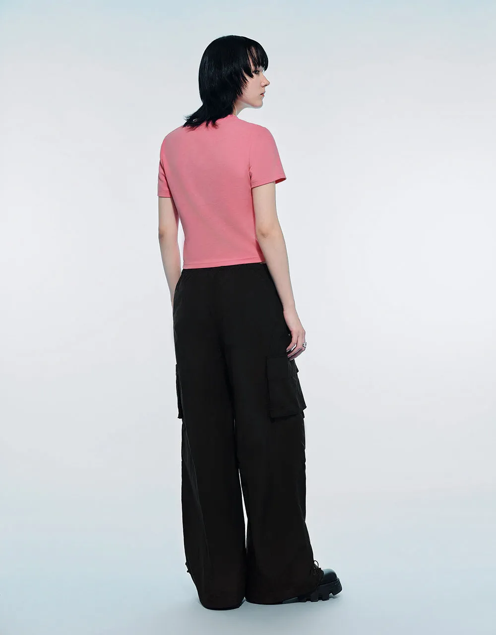 Printed Crew Neck Skinny T-Shirt sold by Urban Revivo product image thumbnail 5