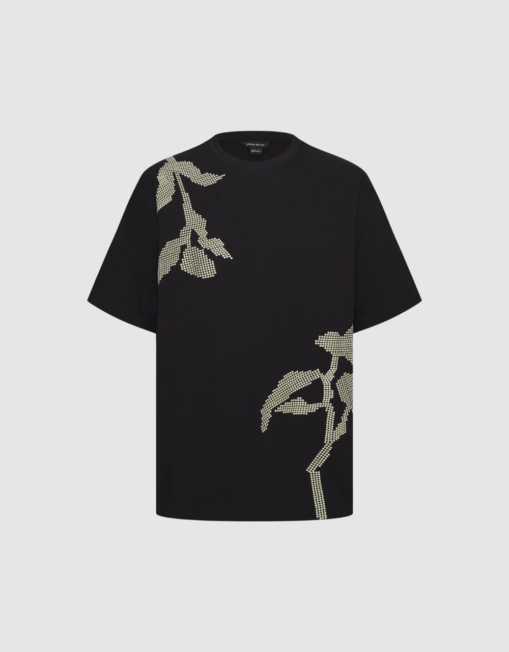Flower Printed Crew Neck T-Shirt sold by Urban Revivo