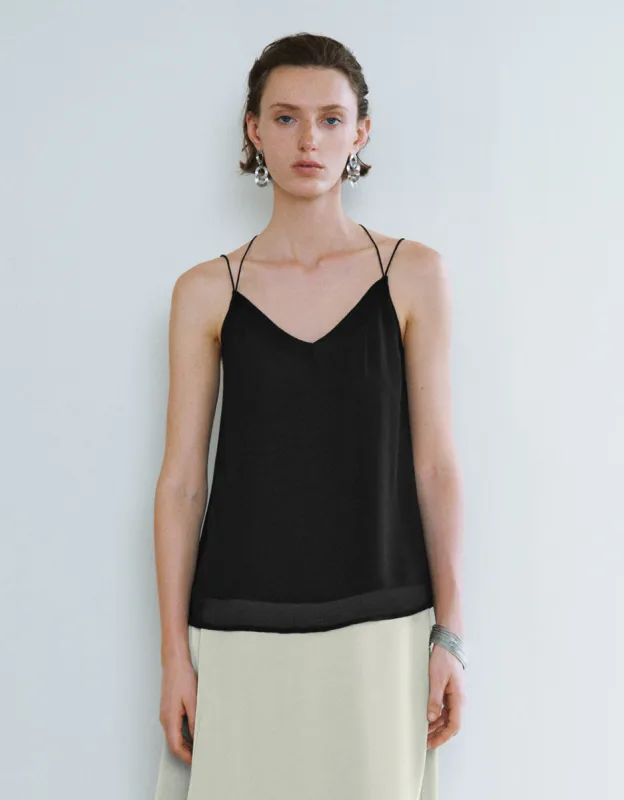 V-Neck Straight Cami Top sold by Urban Revivo