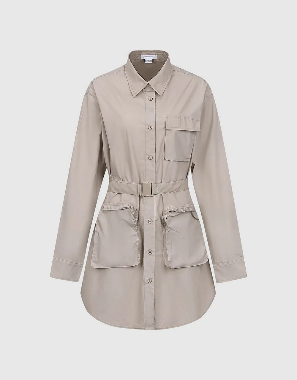 Straight Shirt Dress With Belt sold by Urban Revivo product image thumbnail 2