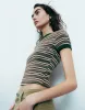 Striped Crew Neck Skinny T-Shirt sold by Urban Revivo