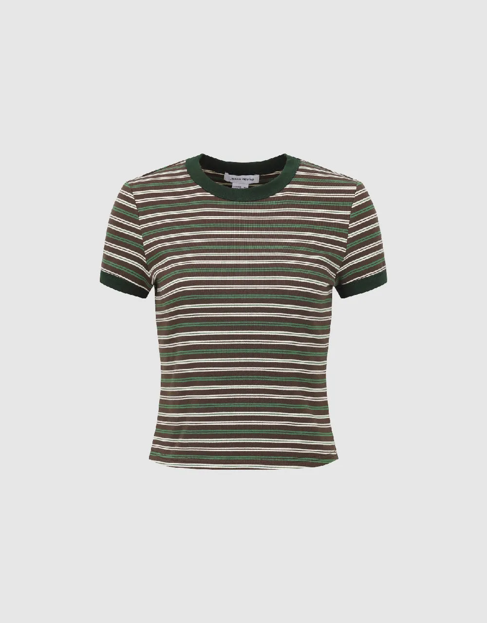 Striped Crew Neck Skinny T-Shirt sold by Urban Revivo product image thumbnail 2
