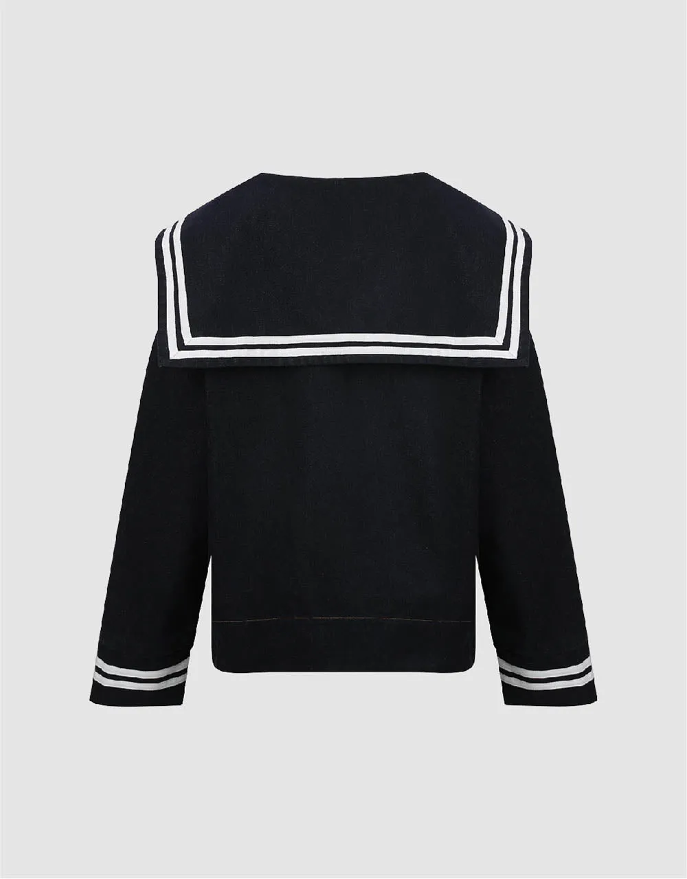 Sailor Collar Neck Denim Shirt sold by Urban Revivo product image thumbnail 5