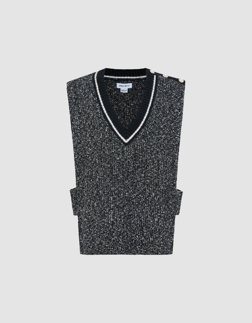 Rib Knit Sweater Vest sold by Urban Revivo product image thumbnail 2