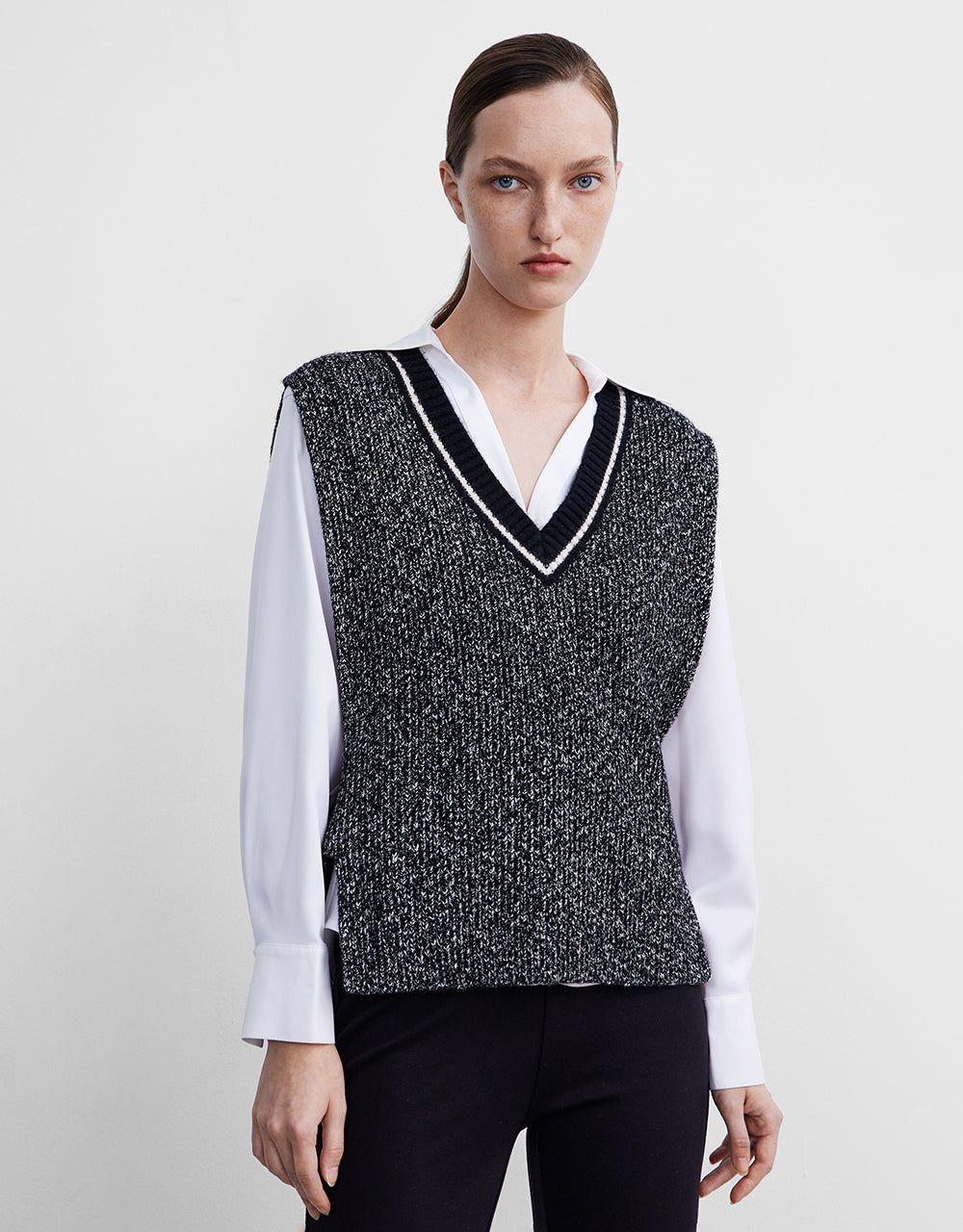 Rib Knit Sweater Vest sold by Urban Revivo