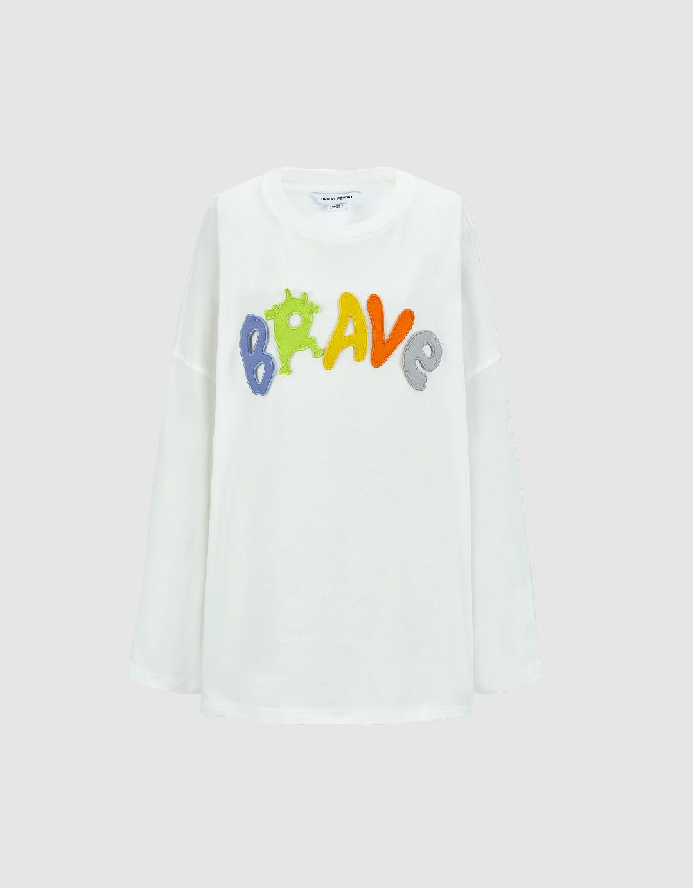 Letter Embossed Crew Neck Oversized T-Shirt sold by Urban Revivo product image thumbnail 2