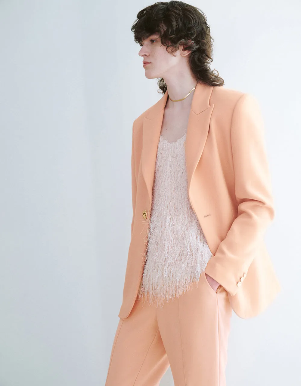 Peak Lapel Straight Blazer sold by Urban Revivo product image thumbnail 3