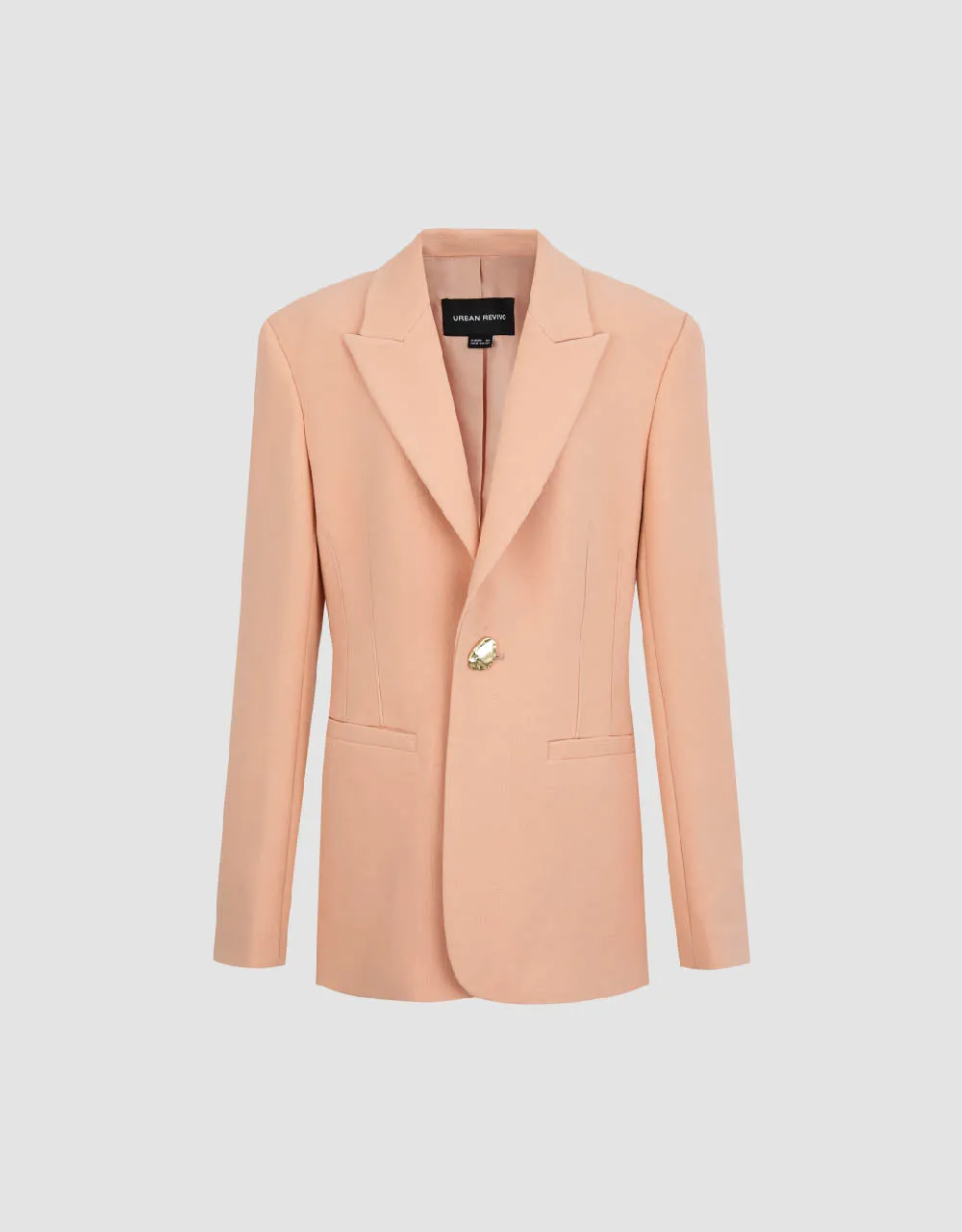 Peak Lapel Straight Blazer sold by Urban Revivo product image thumbnail 2