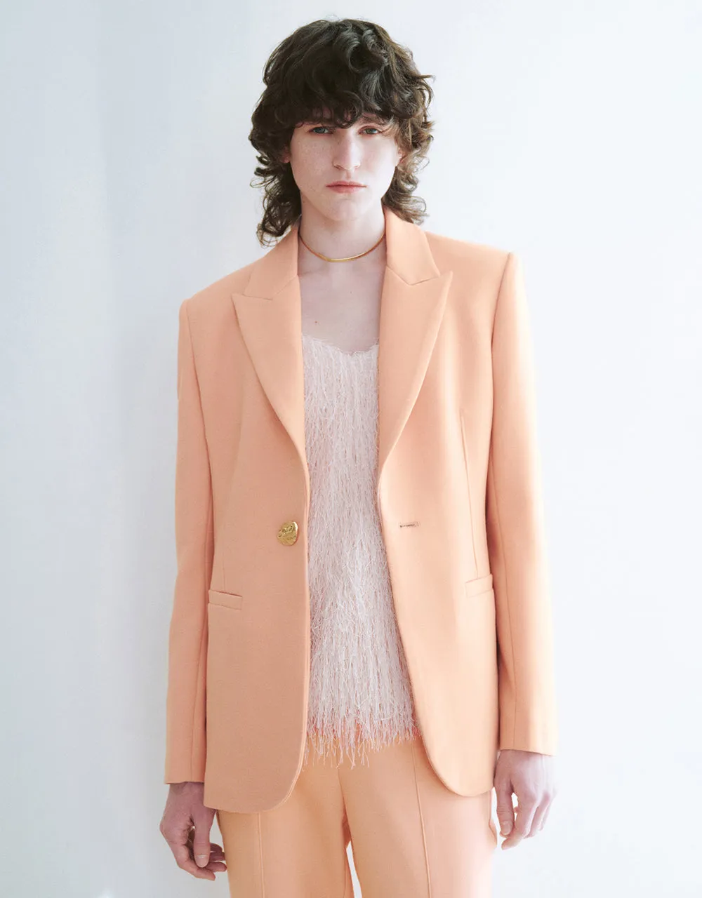 Peak Lapel Straight Blazer sold by Urban Revivo