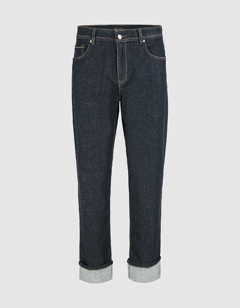 Rolled Up Hem Straight Jeans sold by Urban Revivo