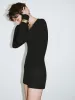 U Neck Skinny Knitted T-Shirt sold by Urban Revivo