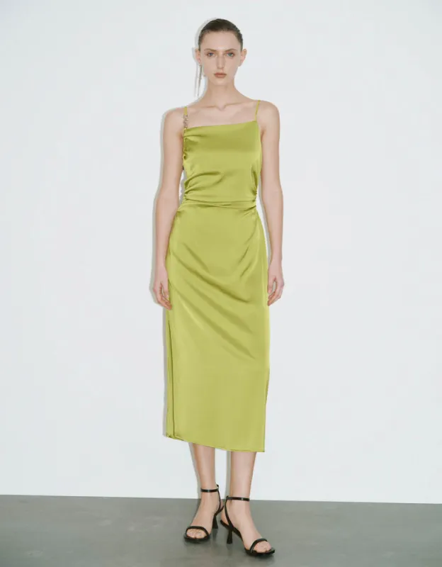 Square-cut Collar Straight Cami Dress sold by Urban Revivo