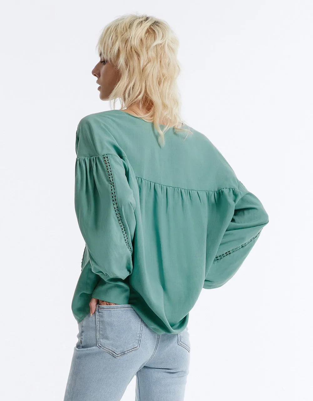 Pointelle Buttoned Blouse sold by Urban Revivo product image thumbnail 3