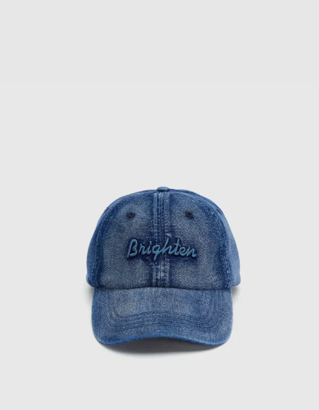 Letter Embroidered Denim Baseball Cap sold by Urban Revivo