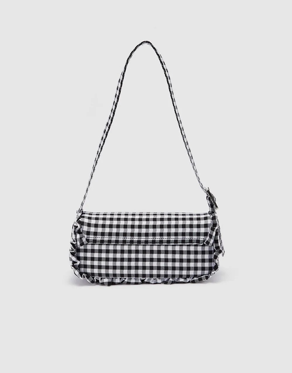 Plaid Frill Trim Baguette Shoulder Bag sold by Urban Revivo product image thumbnail 4