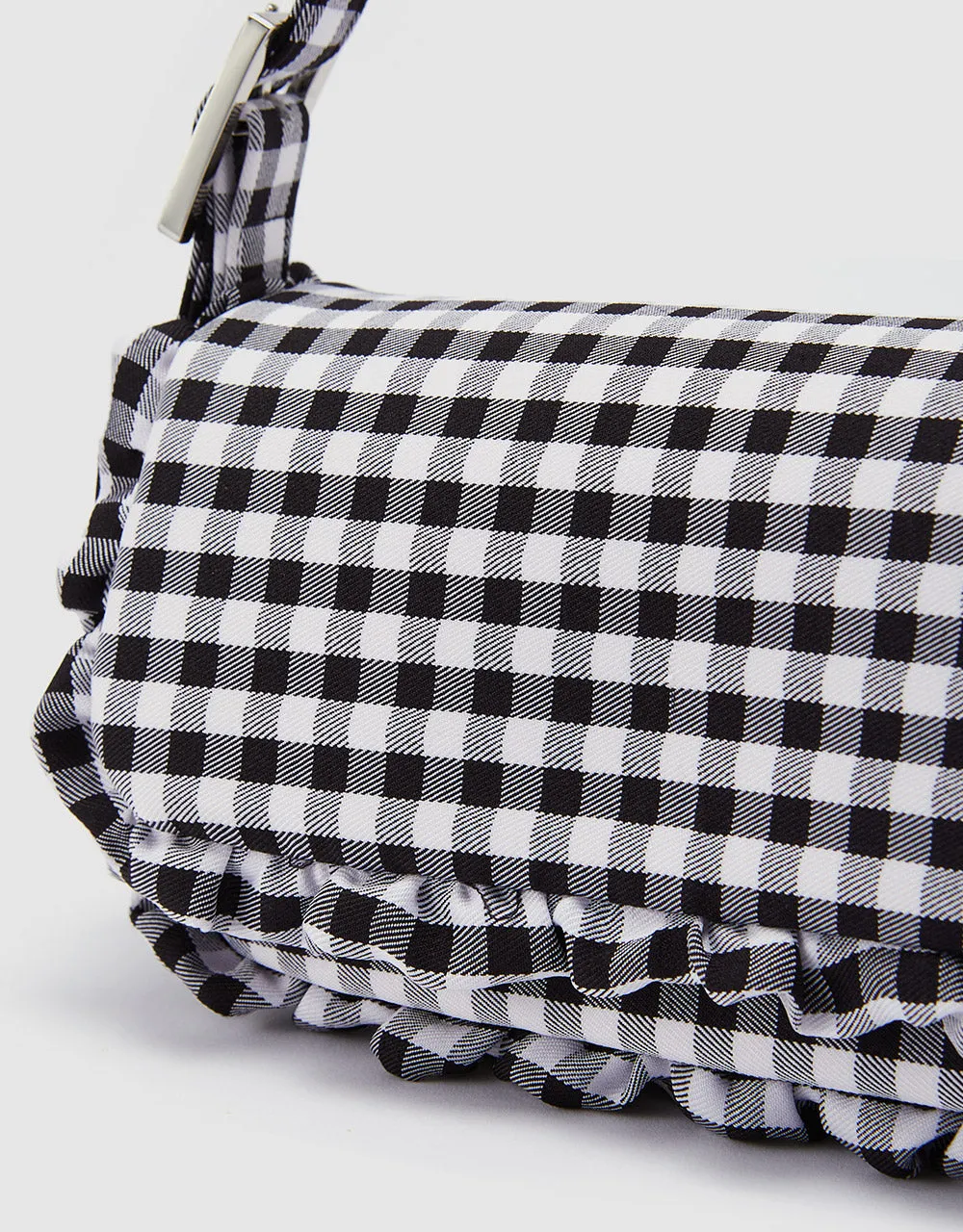Plaid Frill Trim Baguette Shoulder Bag sold by Urban Revivo product image thumbnail 5