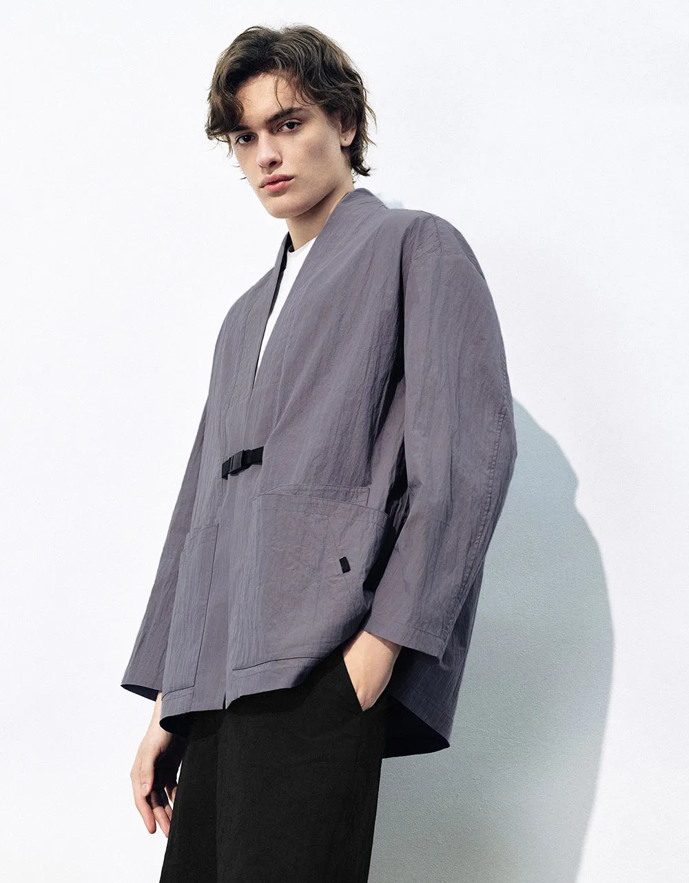 Kimono Lapel Loose Jacket sold by Urban Revivo product image thumbnail 3