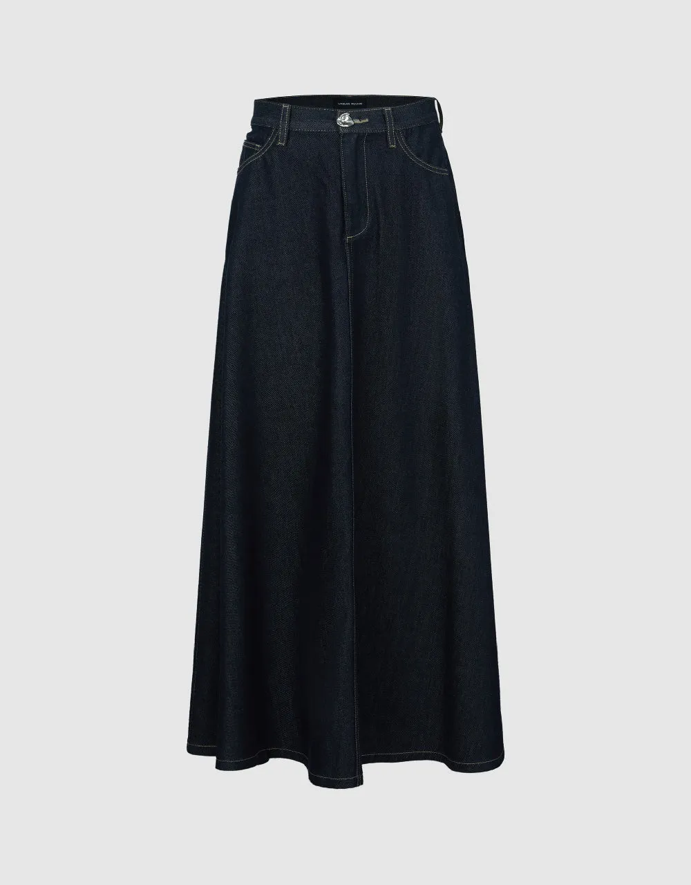 A-Line Denim Skirt sold by Urban Revivo